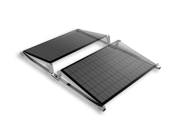 Das Montagesystem Ilzo Wave Ultra erreicht eine Flächenlast von unter 7 kg/m2 inklusive Modul