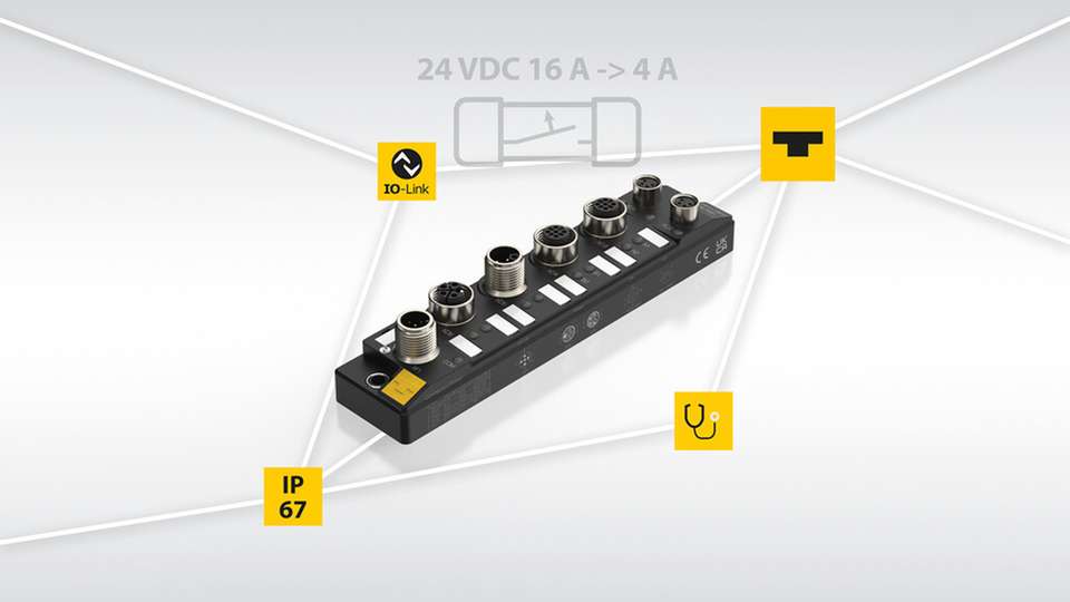 Sichert und überwacht Stromkreise direkt im Feld: Turcks IP67-Sicherung TBIF mit IO-Link