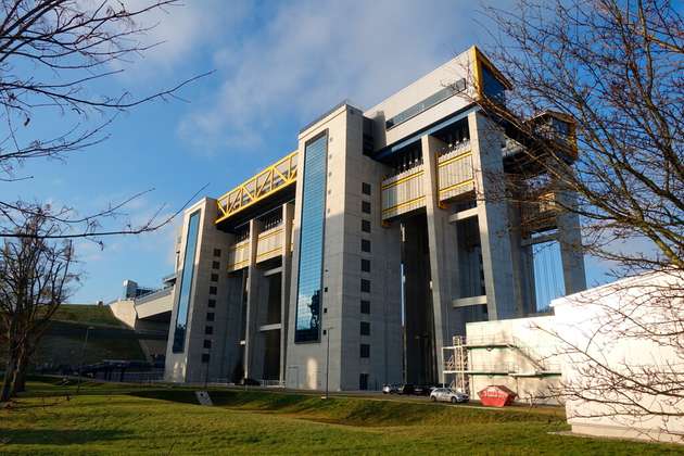 Neues Schiffshebewerk Niederfinow.