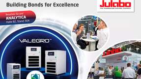Auf der analytica 2026 präsentiert Julabo die neue Umlaufkühler-Serie Valegro. Die Geräte arbeiten mit natürlichen Kältemitteln und verbinden nachhaltige Technik mit Benutzerfreundlichkeit.