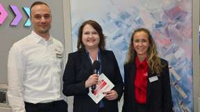 Jasmin Gölzenleuchter, Associated Marketing Director, und Waldemar Schulz, Product Manager, beide nVent, im Interview mit Der Roten Couch.