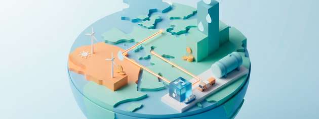 Techno-ökonomische Analyse vergleicht Produktionskosten klimafreundlicher Kraftstoffe weltweit (2024–2050); regionale Ressourcen, Kapitalkosten sowie Transport und Pipeline-Infrastruktur beeinflussen die Wirtschaftlichkeit.