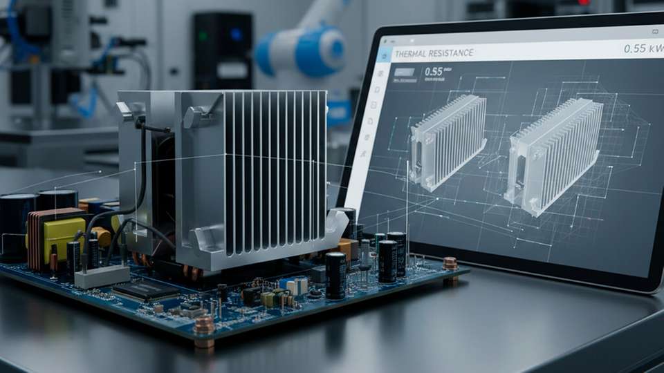 ThermoPro entwickelt ein KI-Modell als Basis für eine Auslegesoftware, die für Rippenkühlkörper thermischen Widerstand und optimale Geometrieparameter aus Eingaben berechnet.