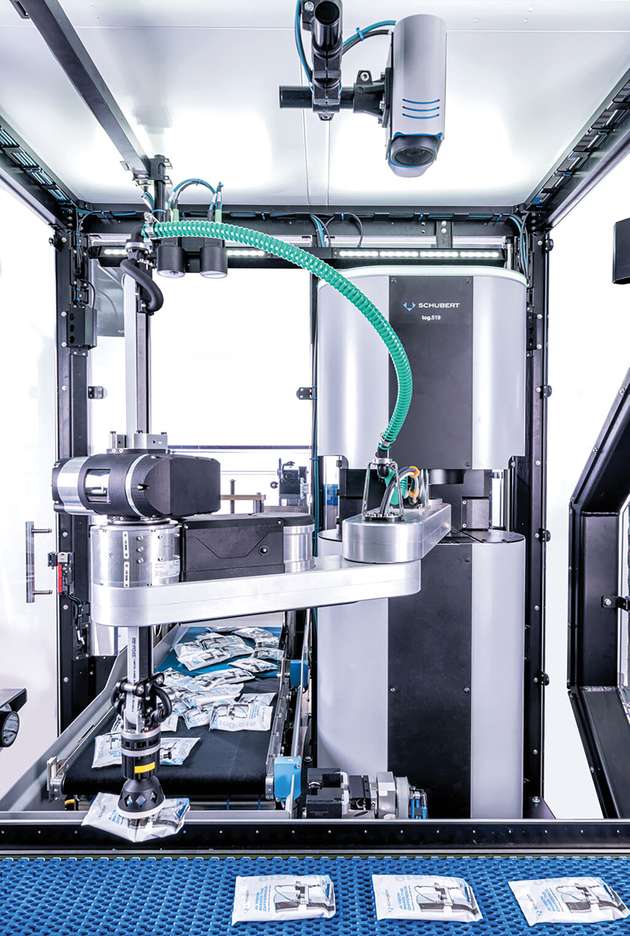 Mit dem tog.519 präsentiert Schubert seinen KI-gestützten, schnellen Pick-and-Place-Roboter.