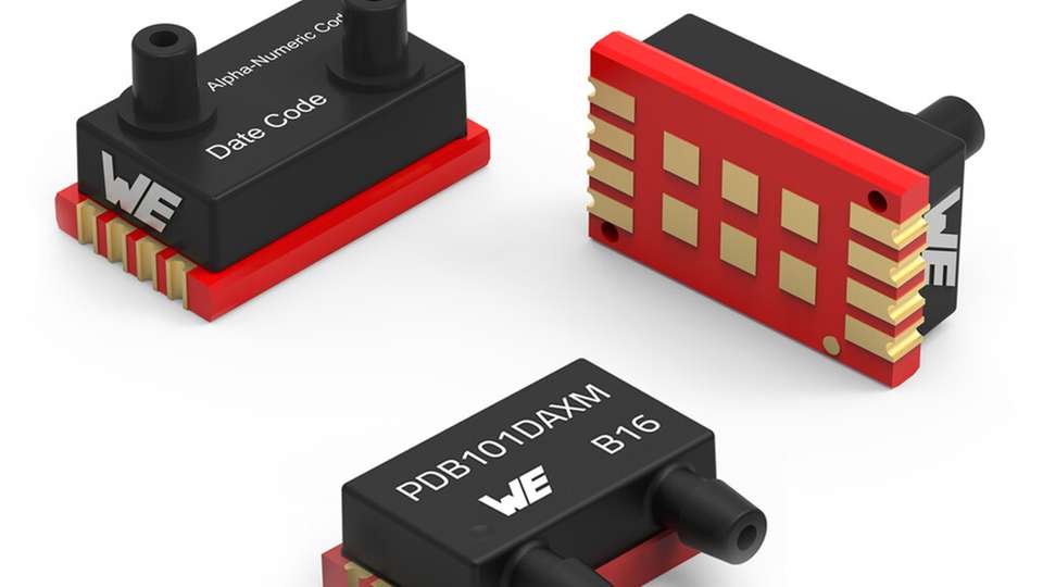 Der Differenzdrucksensor WSEN-PDMS ist in zwei Gehäusevarianten erhältlich.