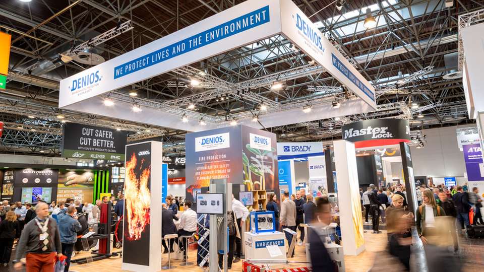 Denios zeigt auf der PaintExpo schlüsselfertige Lösungen für die sichere Lagerung und Bereitstellung von Farben, Lacken und Lösemitteln.