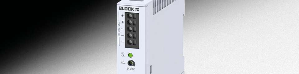 Mit vier neuen Varianten von 30 bis 100 W erweitert Block die Power-Advanced-Serie um kompakte 24-V-Schaltnetzteile in schmaler Hutschienen-Bauform.