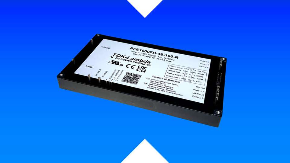 Das fünfflächige Gehäuse des PFE1500FB sorgt für ein einfacheres Wärmemanagement und geringere EMI-Abstrahlung.