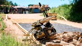 Wie gut meistern die robotischen Systeme schwierige Bodenverhältnisse? Bei der ELROB ist diese Frage Teil der Aufgabenstellung.