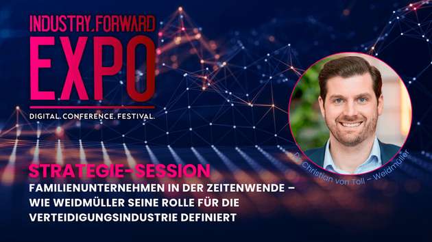 Dr. Christian von Toll, Chief Sales Officer bei Weidmüller, ist Speaker auf der INDUSTRY.forward EXPO.