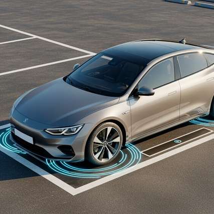 Beim induktiven Laden können beispielsweise Autos an bestimmten Stellen geparkt und automatisch aufgeladen werden. 