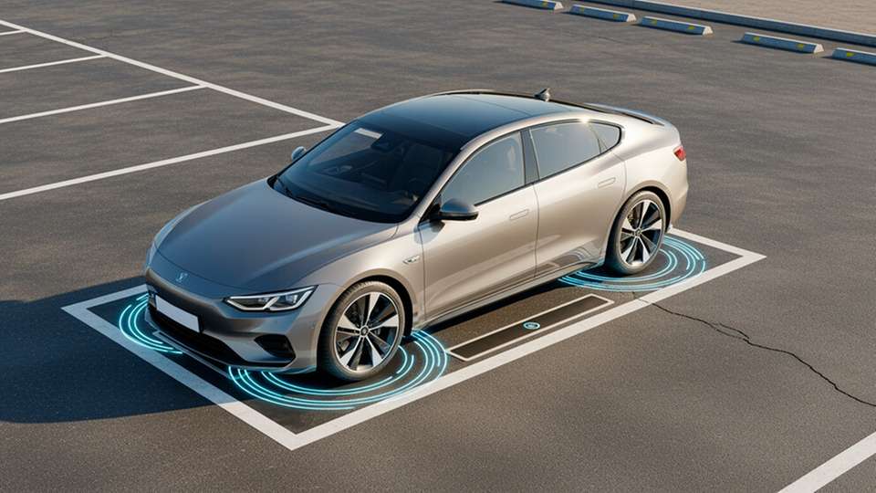 Beim induktiven Laden können beispielsweise Autos an bestimmten Stellen geparkt und automatisch aufgeladen werden. 