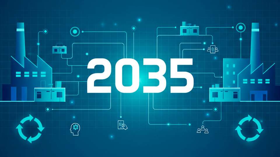 Das Strategiepapier zum Zielbild 2035 skizziert Industrie 4.0 als vernetztes Ökosystem.