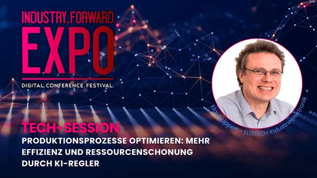 Auf der INDUSTRY.forward EXPO 2026 wird Klaus Lippert, Geschäftsführer von Elotech, darüber sprechen, wie sein KI-Regler zu einem geringeren Energieverbrauch, einer höheren Maschinenproduktivität sowie einem geringeren Verschleiß von Maschinen und Werkzeugen führt.