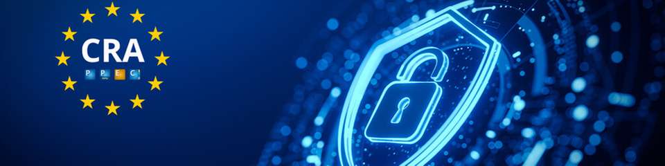 EU‑Cybersicherheit im Fokus: Schutzschild‑Motiv zum Cyber Resilience Act.