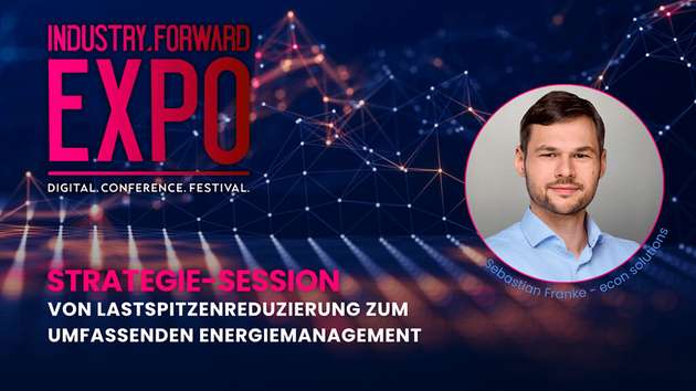 Auf der INDUSTRY.forward EXPO 2026 wird Sebastian Franke, technischer Projektmanager bei econ solutions, darüber sprechen, wie die Verbindung von Verbrauchern, Erzeugern und Speichern durch Energiemanagement zu einer nachhaltigen Kostenreduktion führt.