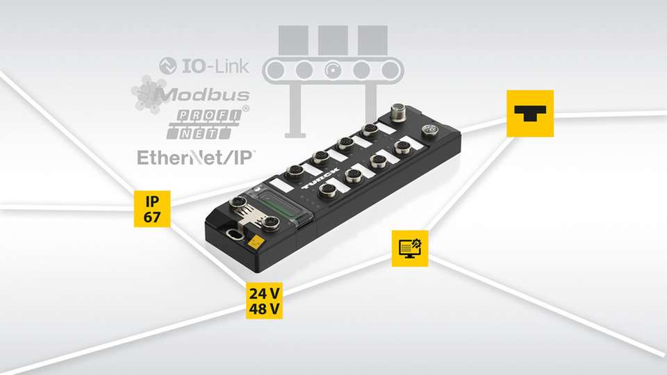 Die dezentrale Rollenmotorsteuerung TBEN-LLH-4RMC ist für Interroll-, MTA- und MPC-Motoren verfügbar.
