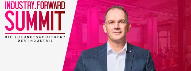 Dr. Peter Selders, CEO von Endress+Hauser spricht auf dem INDUSTRY.forward SUMMIT 2026 über nachhaltige Transformation.