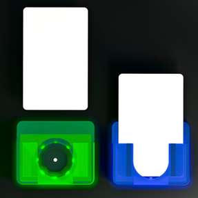 Bei dem neuen RFID-Kartenhalter von Schlegel signalisiert die Beleuchtung den Status des Systems.