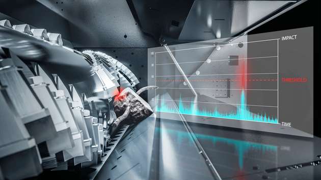 Die automatische Störstofferkennung hilft dabei, Maschinenschäden konsequent zu vermeiden. Erkannte Störstoffe lassen sich über eine hydraulische Bodenklappe schnell entnehmen, wodurch sich die Stillstandzeiten minimieren.