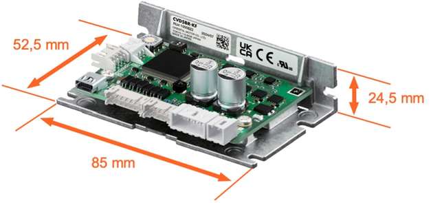 Der neue CVD-Fully-Closed-Loop-Treiber baut sehr kompakt und beansprucht daher nur wenig Platz im Motor.