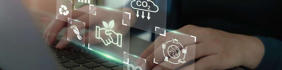 Das CO2-Modul in DataCross erfasst Scope-1- bis -3-Daten bis Cradle-to-Gate und fragt reale CO2-Werte bei Lieferanten ab.