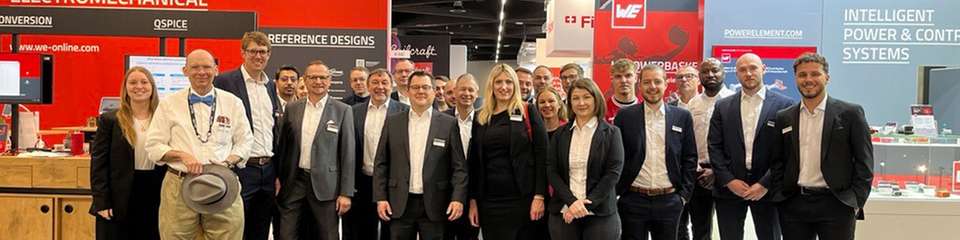 Das Standteam von Würth Elektronik freut sich auf zahlreiche Besucherinnen und Besucher.