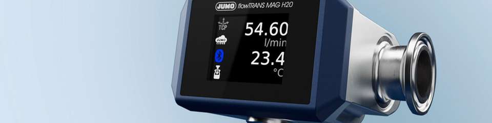 Der Jumo flowTRANS MAG H20 misst hochpräzise leitfähige Medien, auch tröpfchenweise.