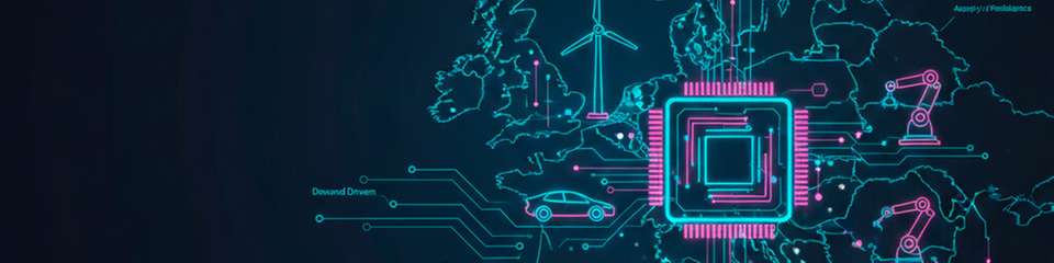 Steigende Chipnachfrage in Europa: Die Branchen Automotive, Energie und Robotik treiben den Bedarf. Gefragt sind ein schrittweiser Ausbau von Design und Advanced Packaging sowie langfristig nachfragegetriebene Fertigungskapazitäten.