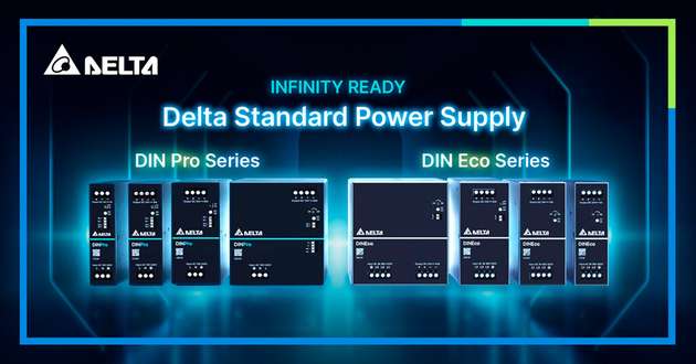 Die neue DIN Pro-Serie (links) und DIN Eco-Serie (rechts) von Delta im Überblick: Während die Pro-Modelle mit Leistungen von 120 bis 960 W und Betriebstemperaturen bis 80 °C für Hochleistungsautomatisierung, KI-Kühlung und Cobots ausgelegt sind, adressiert die Eco-Serie mit dreiphasigem Eingang kostenbewusste Smart-Factory- und Grünenergieanwendungen.