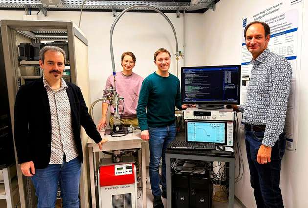 Dr. Masiar Sistani, DI Nikolas Knaller, Dr. Andreas Fuchsberger und Prof. Walter M. Weber (von links nach rechts).