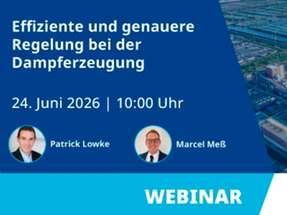Im Emerson-Webinar am 24. Juni wird Ihnen praxisnah gezeigt, wie sich die Anforderungen der Dampferzeugung beherrschen lassen. 