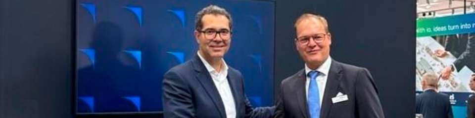 Marco Santos, Global CEO von GFT Technologies und Christoph Otten, CEO bei Intec waren zusammen auf der ILA Berlin Air Show.
