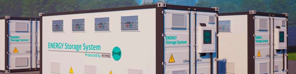 Energiespeichersystem geschützt durch Rembe.