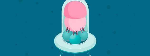 Illustration des vielseitig einsetzbaren Nanoroboters. Er ist 150-mal kleiner als der Durchmesser eines menschlichen Haars.