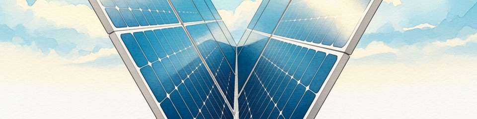 DAs PV-System steigert durch zweiachsiges Tracking des Sonnenstands die Energieausbeute und faltet sich bei Sturm, Hagel oder Schnee zusammen.