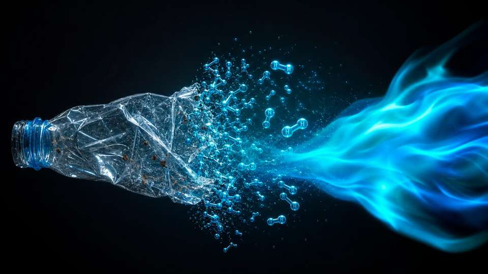 Vom Plastikmüll zum Wasserstoff: Das neue Verfahren kommt ohne vorherige Sortierung aus.