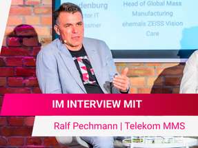 Ralf Pechmann, Telekom MMS, beantwortete drei Fragen zur KI-Disruption in der Industrie.