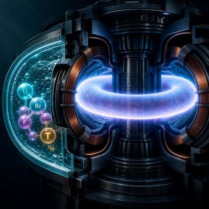 Forschende von ORNL, Cleveland Clinic und IBM berechneten neun molekulare Konfigurationen des geschmolzenen Salzes FLiBe – erstmals auf Quantencomputern –, um Tritium-Bindung und -Gewinnung für Fusionsreaktoren besser zu verstehen.