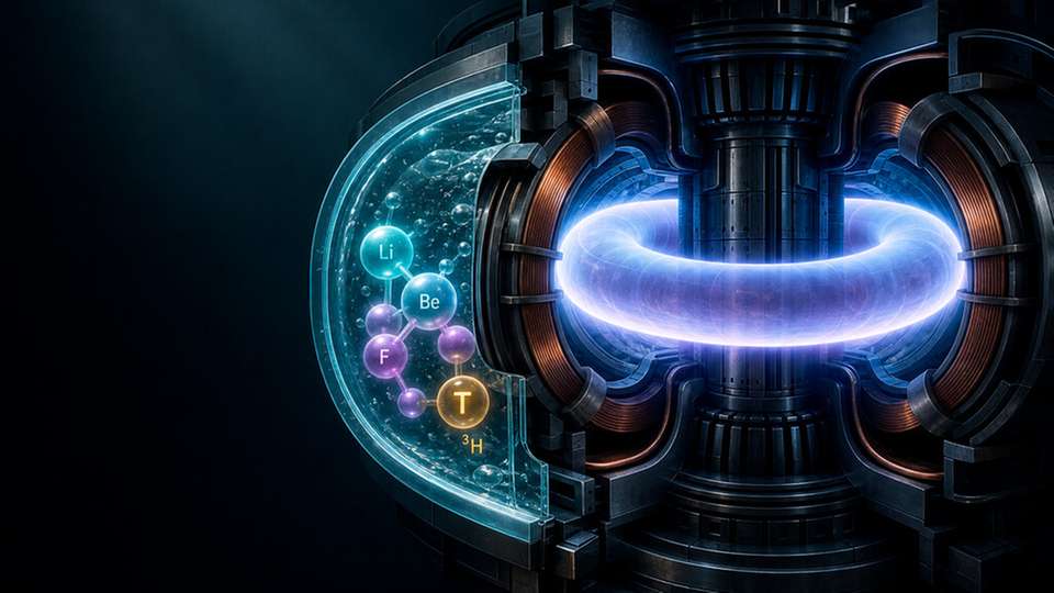 Forschende von ORNL, Cleveland Clinic und IBM berechneten neun molekulare Konfigurationen des geschmolzenen Salzes FLiBe – erstmals auf Quantencomputern –, um Tritium-Bindung und -Gewinnung für Fusionsreaktoren besser zu verstehen.