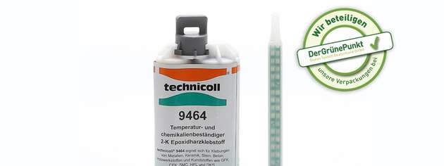 Für hohe Anforderungen an Temperatur, Chemikalienbeständigkeit und Sicherheit: Technicoll 9464 ist ein pastöser 2-K-Epoxidharzklebstoff für hochfeste Strukturklebungen in industriellen Anwendungen.