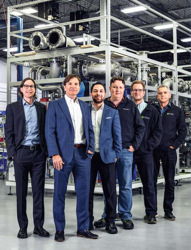 Das Team von Greenlight und Beckhoff am Stammsitz in Burnaby, British Columbia (von links nach rechts): Christian Bosio, Greig Walsh, Amir Kassaian (Beckhoff), Martin Greyling, Christian Bordin und Kriss Koutzarov.