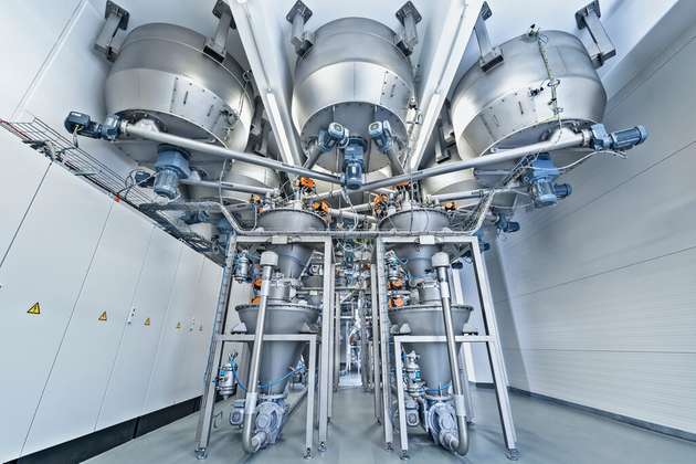Automatische Mittelkomponentenanlage mit Wiegesystem 