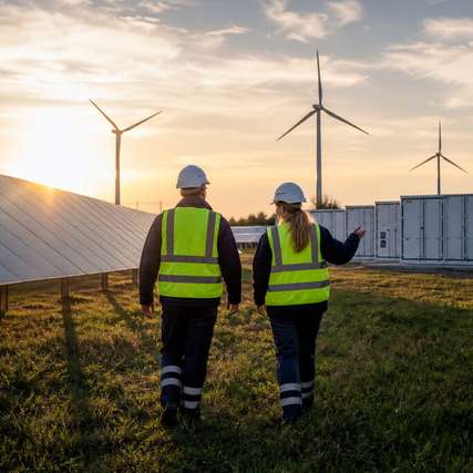 Durch Repowering sinkt der Flächenbedarf von PV-Parks und es entsteht Raum für Batteriespeicher und Netzinfrastruktur.