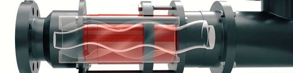 Die Exzenterschneckenpumpe HiCone von Vogelsang – hier ein Modell der kleineren Baugrößen – basiert auf einer konischen Rotor-Stator-Geometrie. Bei den kleineren Modellen wird der Stator über eine zentrale Schraube im laufenden Betrieb verschoben.