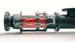 Die Exzenterschneckenpumpe HiCone von Vogelsang – hier ein Modell der kleineren Baugrößen – basiert auf einer konischen Rotor-Stator-Geometrie. Bei den kleineren Modellen wird der Stator über eine zentrale Schraube im laufenden Betrieb verschoben.