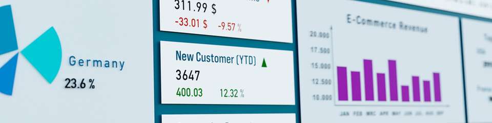 Mit der Liferay Data Platform bietet Liferay eine Lösung für eine einheitliche Kundensicht. Ein Dashboard zeigt an, in welcher der sechs Phasen – von „Aware“ bis „At-Risk“ – sich ein Account befindet.