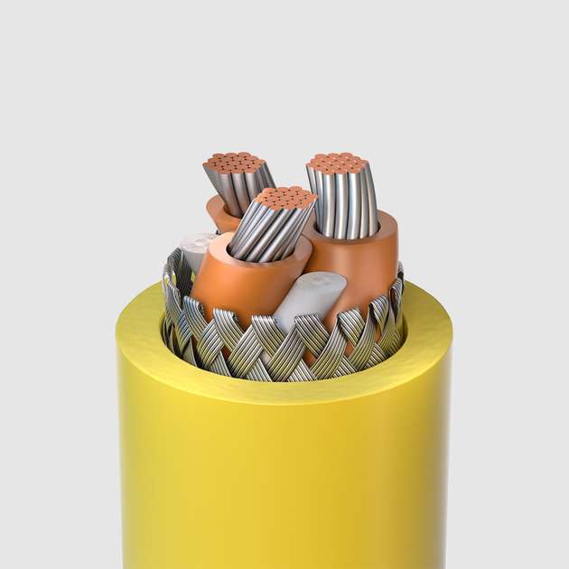 LOCA Class 1E signal cable, Niederspannungskabel, das ein Ventil, einen Stellantrieb oder möglicherweise eine Pumpe im Reaktorsicherheitsbehälter mit Strom versorgt.