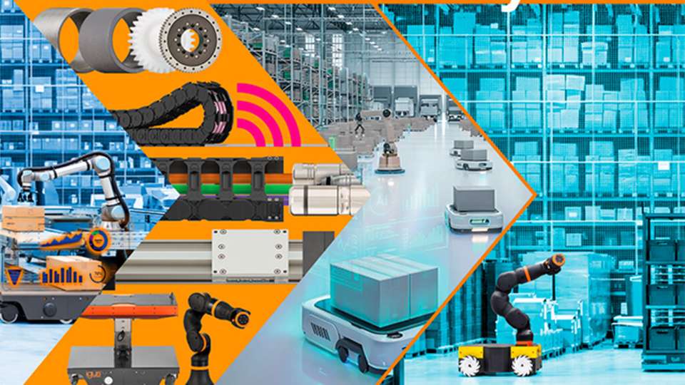 Igus bietet wartungsfreie Motion plastics, intelligenten Energieführungen, Sensorik für Predictive Maintenance sowie Komponenten für Low-Cost-Robotik und fahrerlose Transportsysteme.