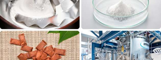 amixon-Pulvermischer für Nicotine Pouches: Nikotin, Trägerstoffe, Puffer, Aromen und Feuchthaltemittel werden homogen und produktschonend verarbeitet. Sprühdüsen ermöglichen die sichere, fein verteilte Einbindung flüssiger Komponenten.